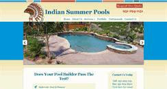 Desktop Screenshot of indiansummerpools.com